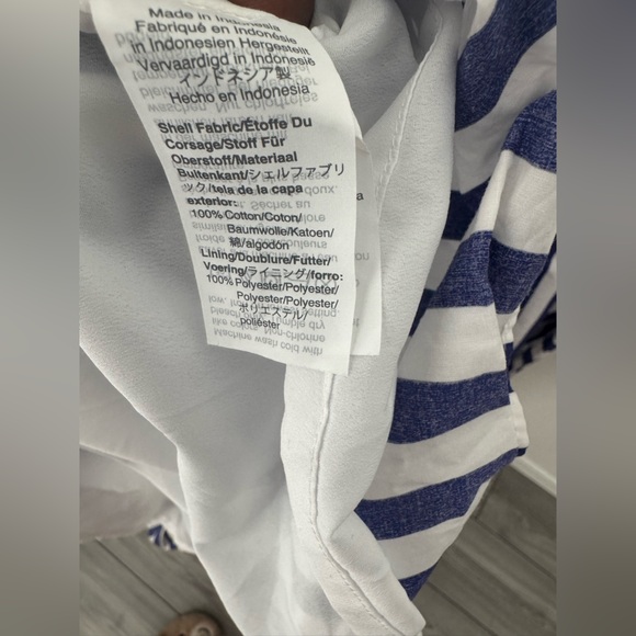 J.Crew Stripe Ruffle Cotton Maxi Dress - 10 - Picture 8 of 12